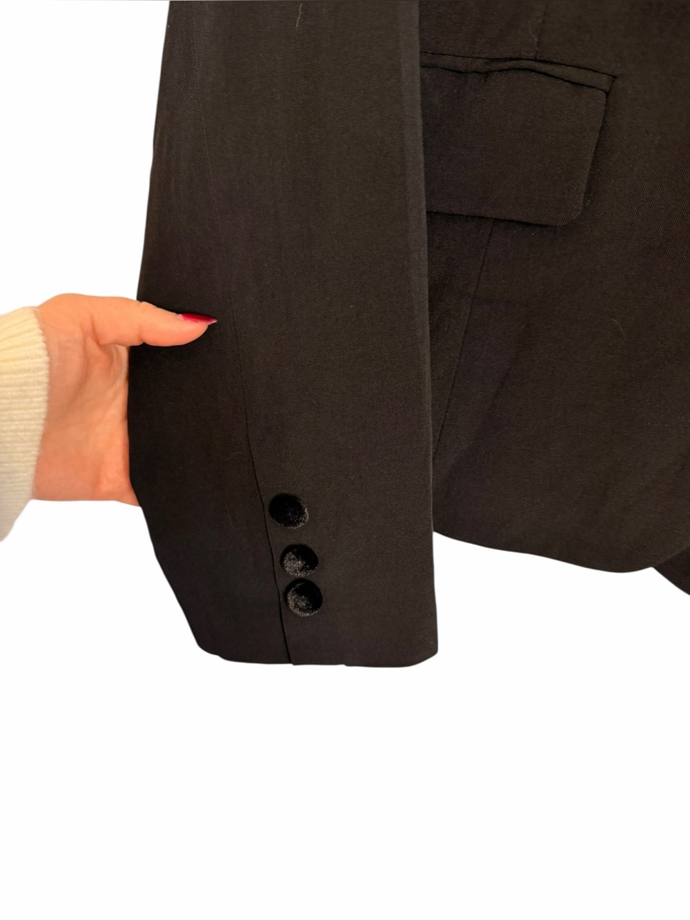 Skies are Blue Solid Black Office Professional Blazer Women’s Sz Large NWT - Picture 5 of 9